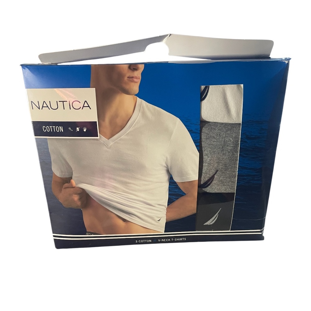 Nautica  Cotton V-Neck T-Shirts